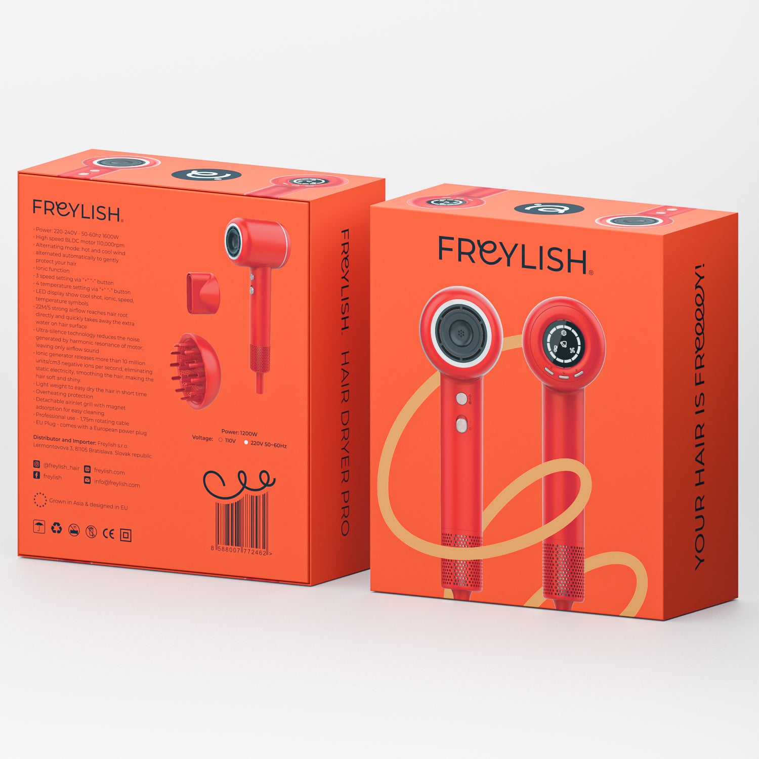 FREYLISH® PRO SUŠILO ZA KOSU S IONIZACIJOM